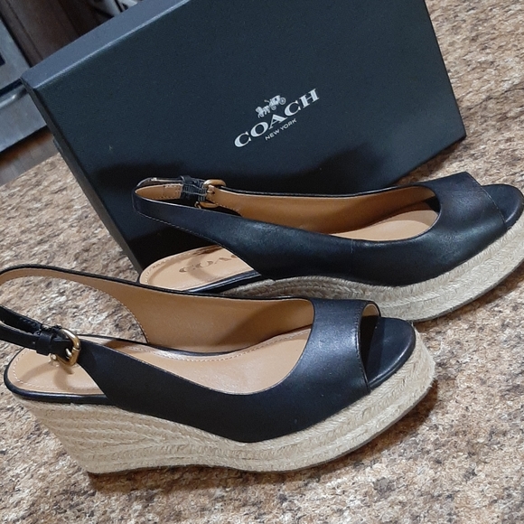 !Perfect Condition! Coach Wedges. - Picture 2 of 7